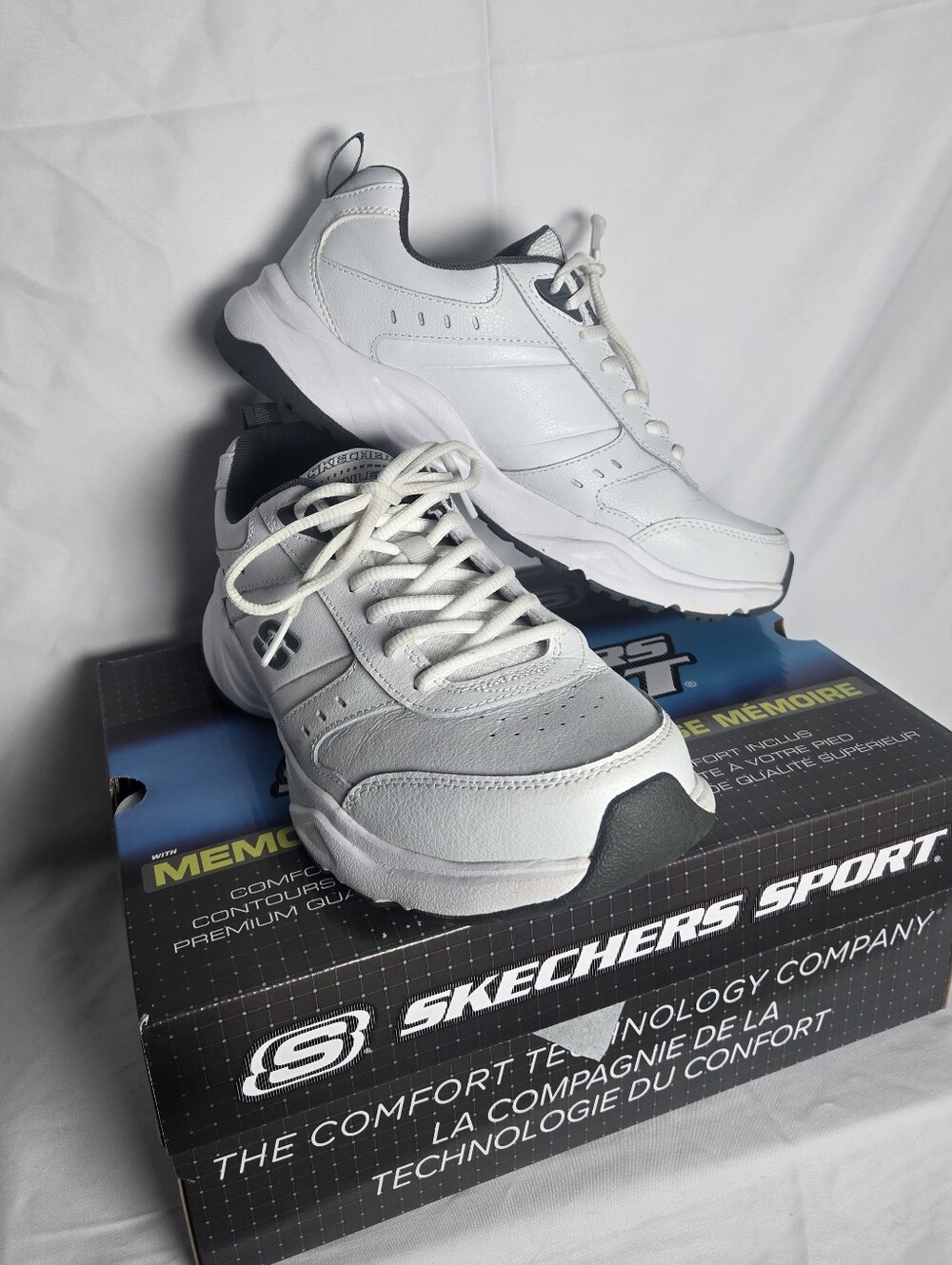 Skechers Sport Haniger Memory Foam Wide Fit Sneakers - Men’s Size 8